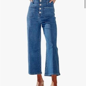 Women's Blue High-Waisted Jeans